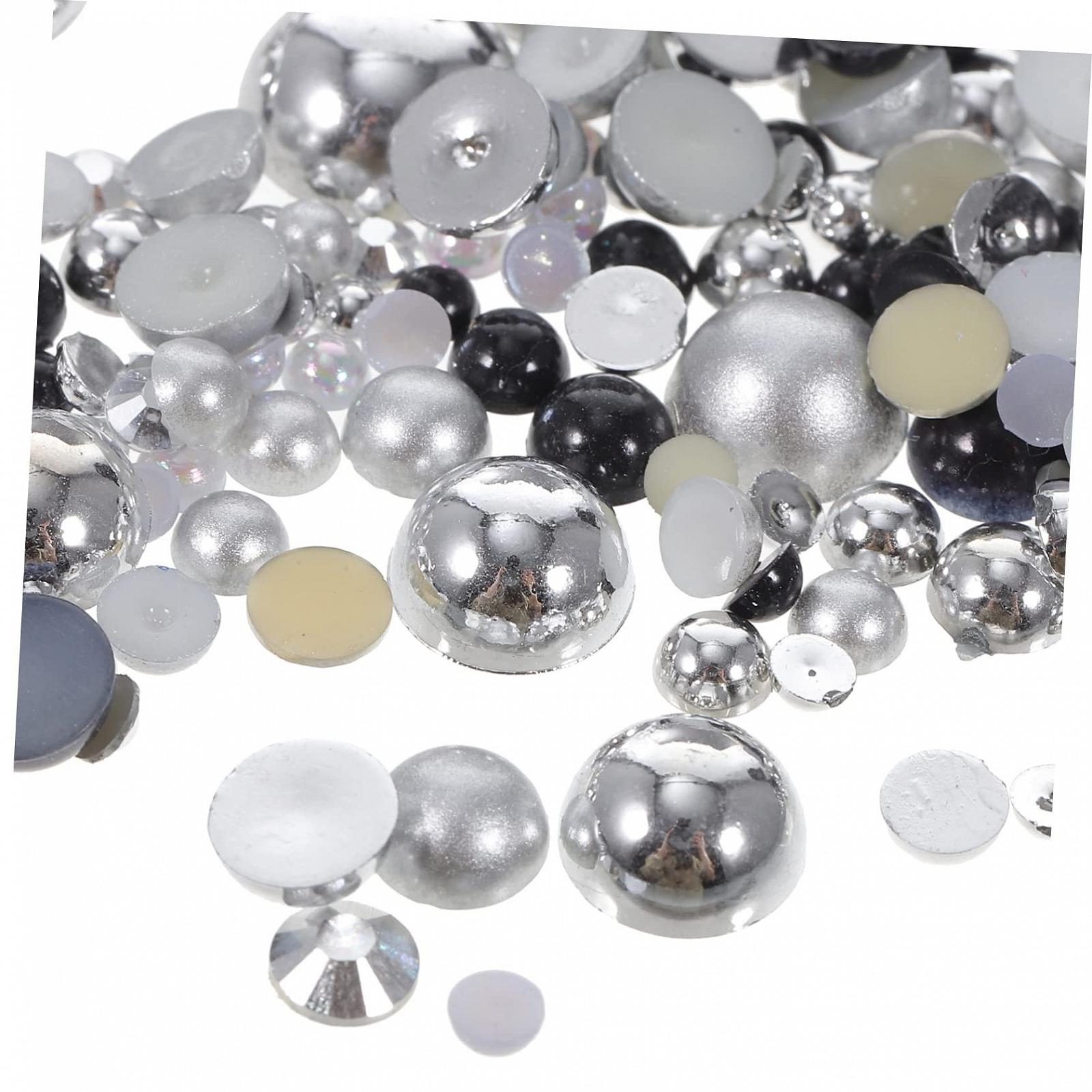 Стрази для нігтів NUOBESTY Напівкруглі штучні перлини та стрази, фото №2