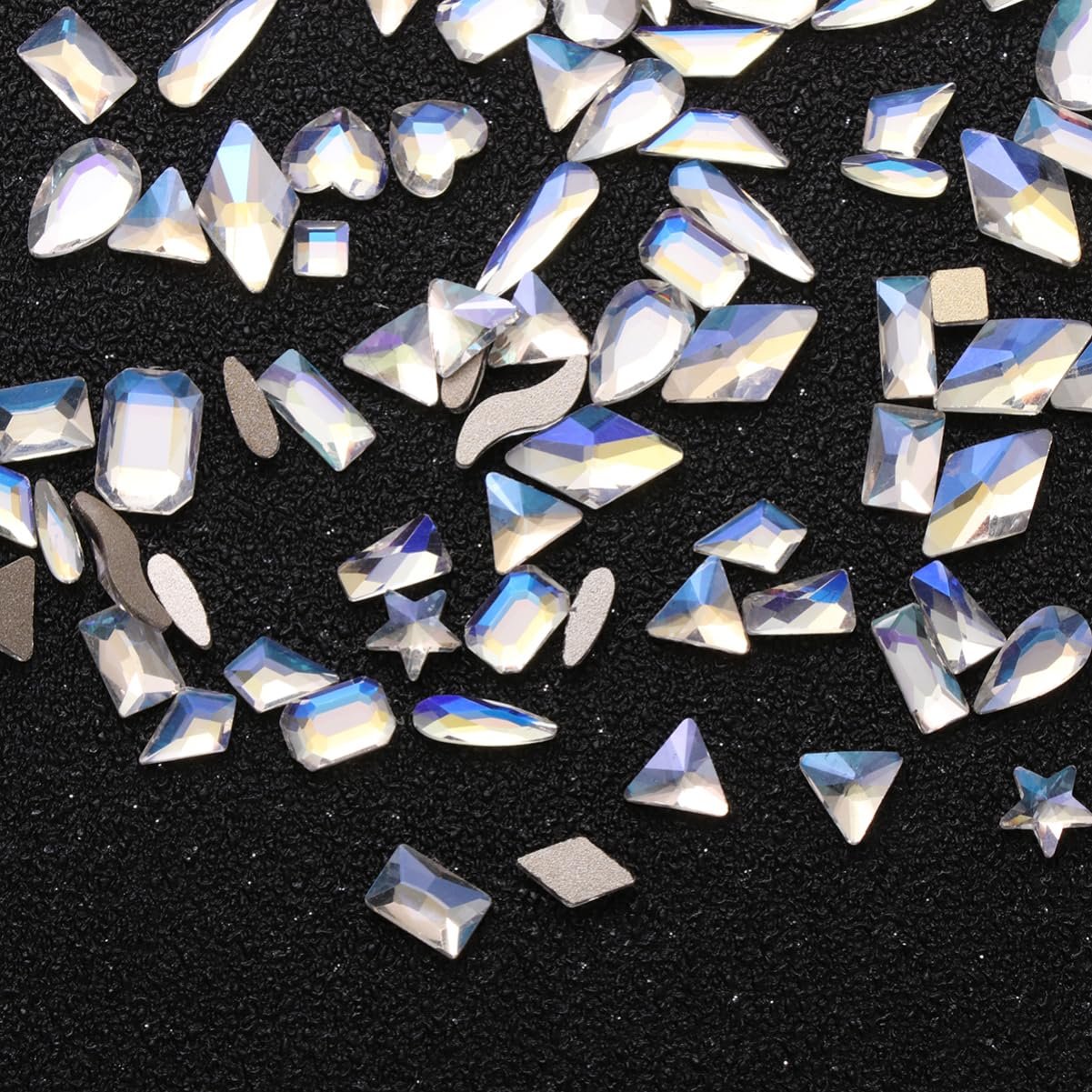 Стрази для нігтів Healvian 3D, 300 шт, кристали, фото №6