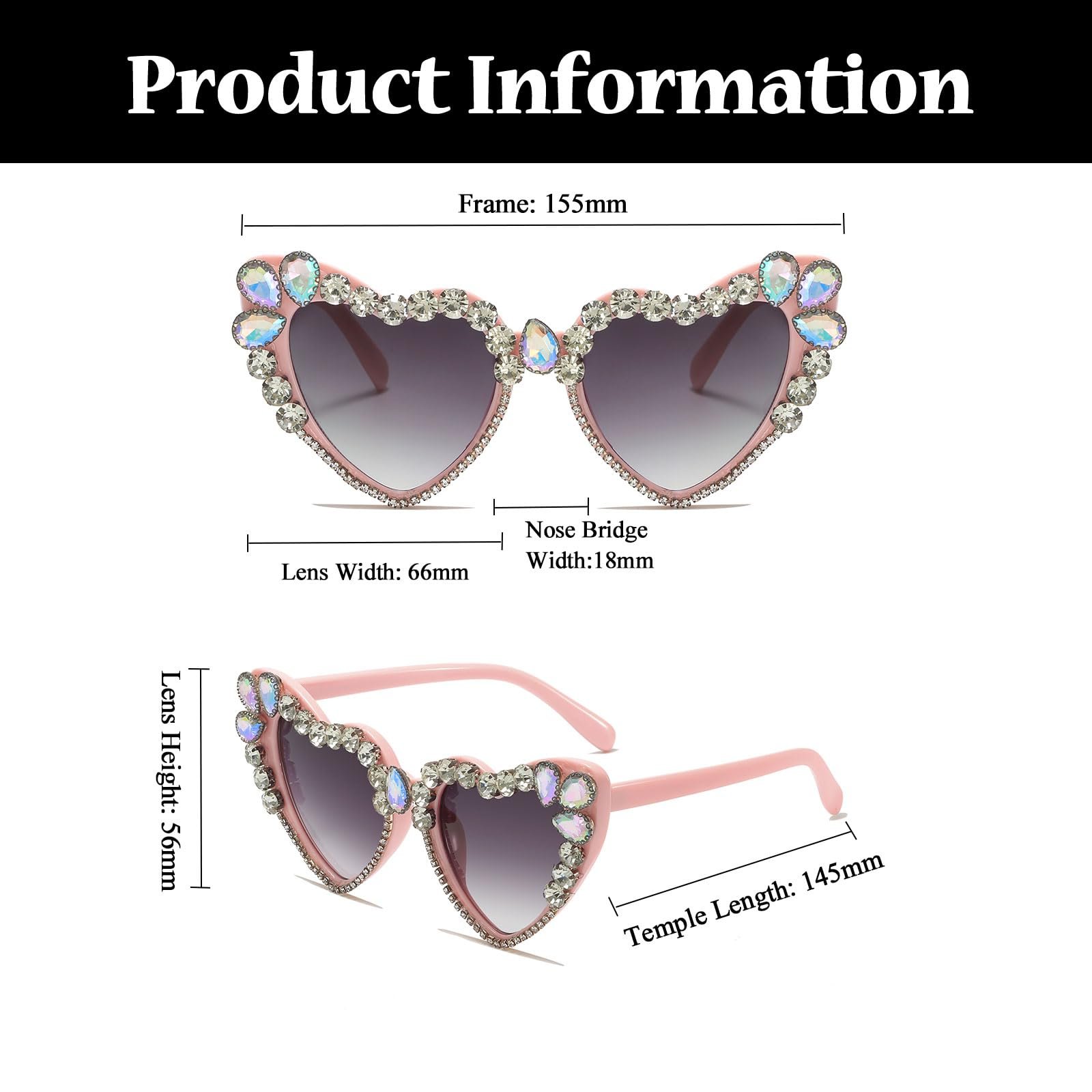 Сонцезахисні окуляри Серце Жіночі LJCZKA Вінтажні з Rhinestones, фото №5 Сонцезахисні окуляри Серце Жіночі LJCZKA Вінтажні з Rhinestones, фото №5