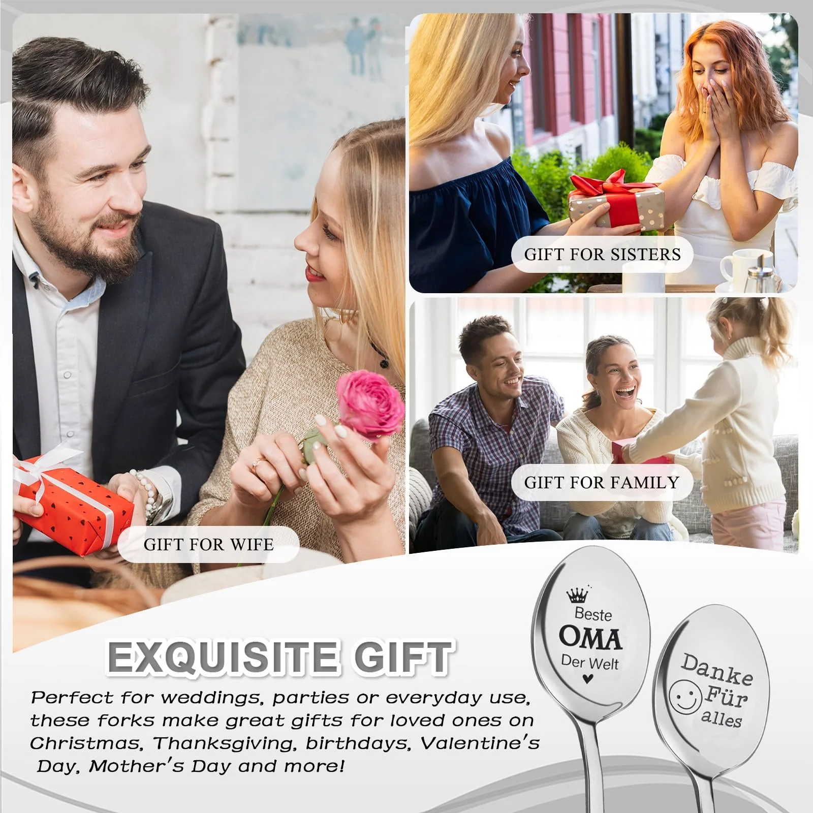 Ложка для морозива INNObeta Oma Wider Willen нержавіюча сталь (набір 2 шт), фото №5