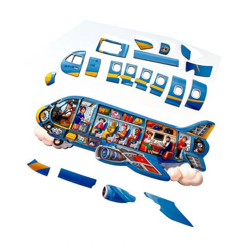 Пазл-вкладыш деревянный Самолет 48 см [tsi207056-TSI], фото №1