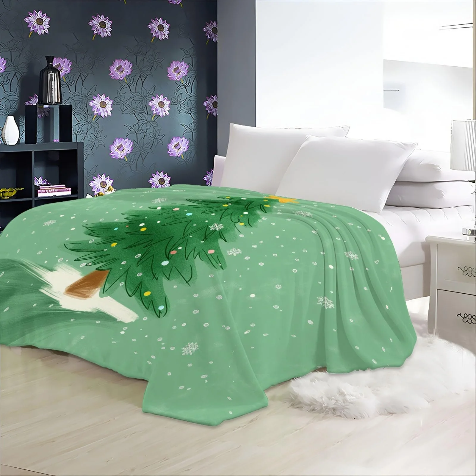 Плед Decke 200 x 220 cm Разноцветный Рисунок Сельское хозяйство Поле Трактор Фланель Флис Шерпа 3D, фото №3