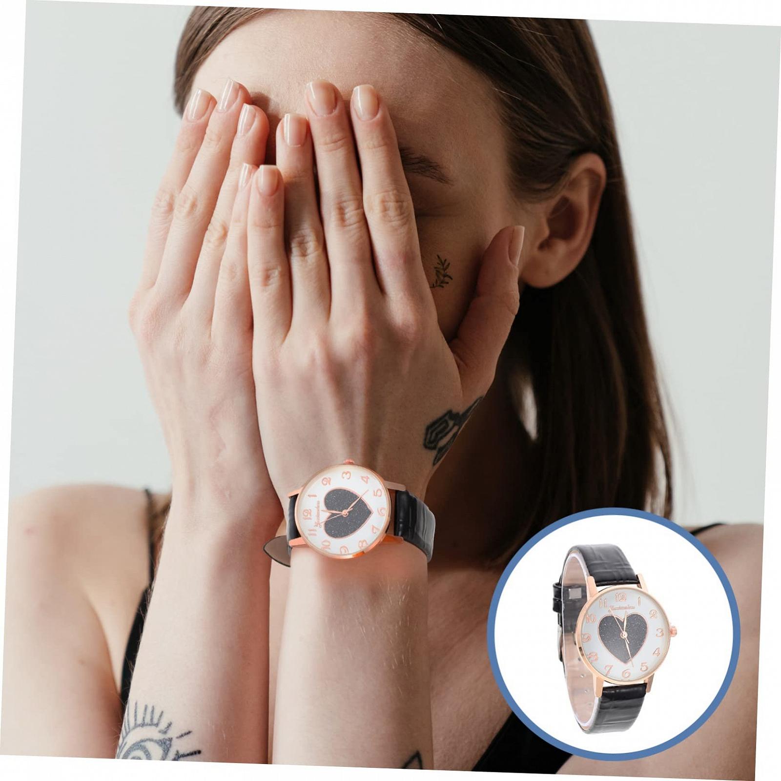 Часы VALICLUD Портативный реквизит Ореховая Пластина Черный Поднос Подносы Овальные Наклейки Наручные часы Браслет Наклейка Дисплей Четыре Синий Реквизит Искусство Настольный столик Сиденье Черная Кожа, фото №9