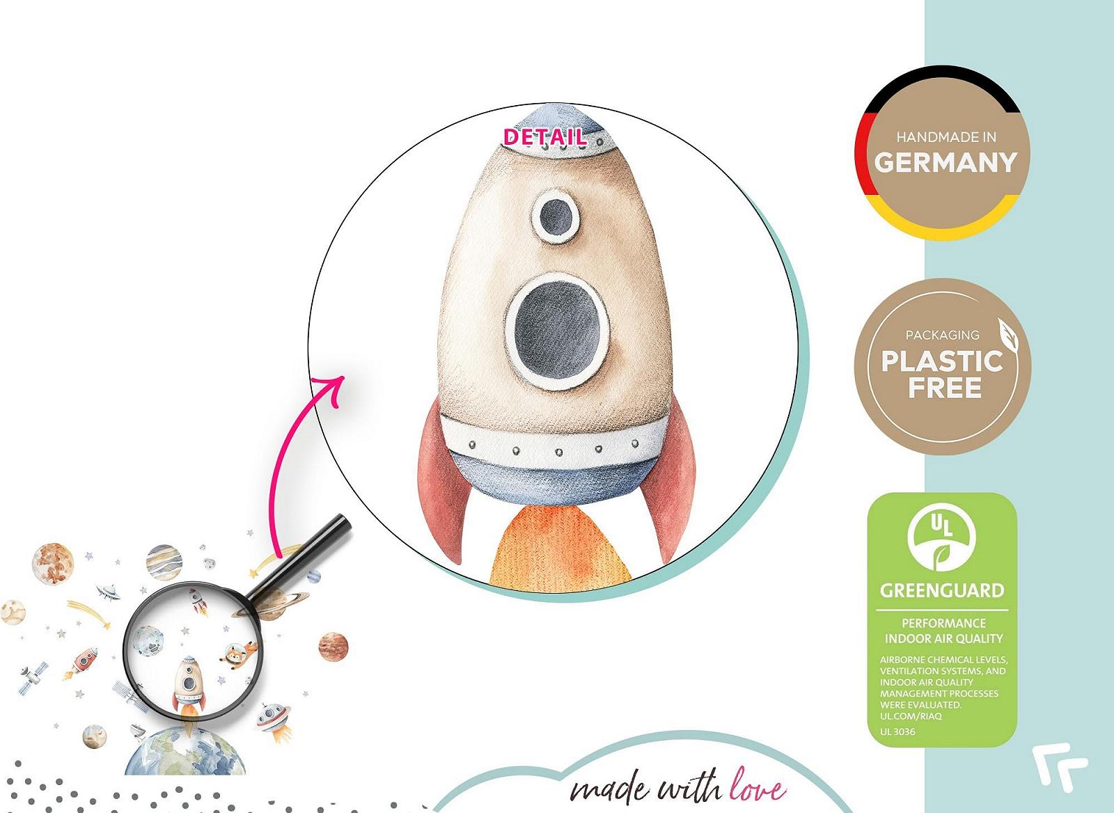 Наклейка на стену Little Deco Space Ship DL5076 XXL, фото №5