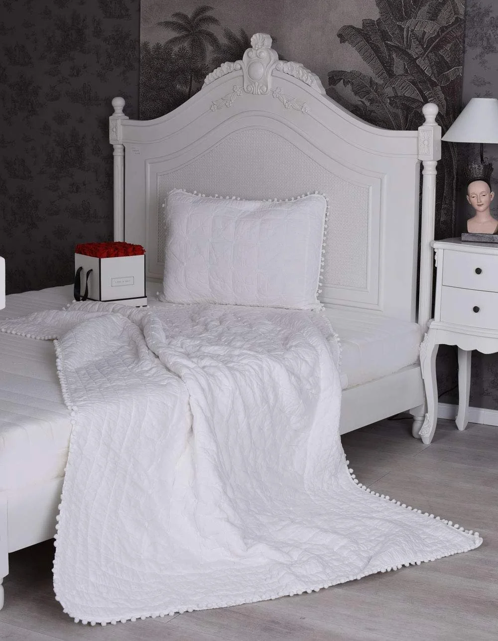 Покрывало Кантри Хаус Плед "Villa Blanc" 140 x 200 см, Белый Винтажный Хлопковый Плед для Дивана в стиле Кантри Kdm011 Palazzo Exclusive, фото №6 Покрывало Кантри Хаус Плед "Villa Blanc" 140 x 200 см, Белый Винтажный Хлопковый Плед для Дивана в стиле Кантри Kdm011 Palazzo Exclusive, фото №6