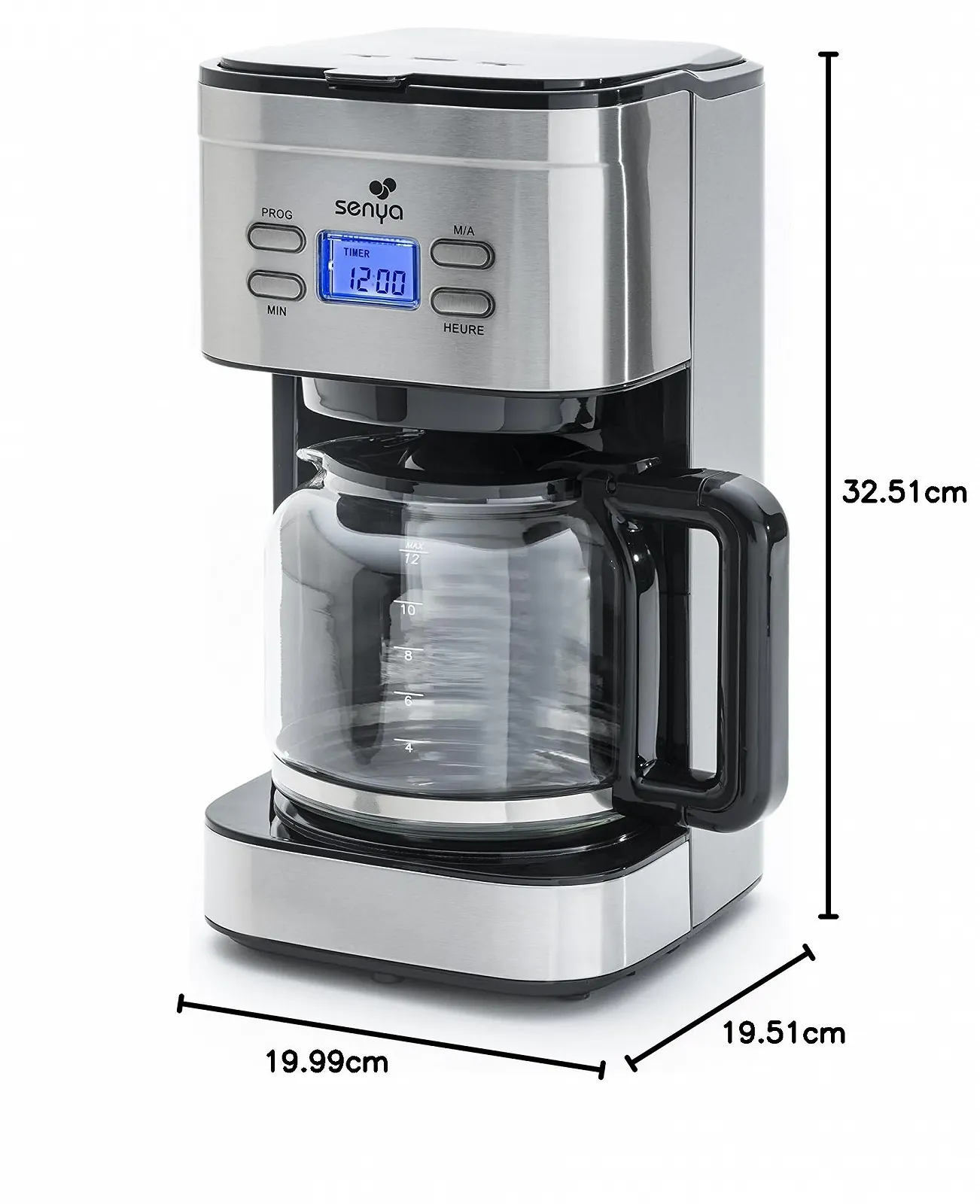 Кофеварка Senya SYBF-CM019 1.5 л Black/Stainless Steel, фото №6