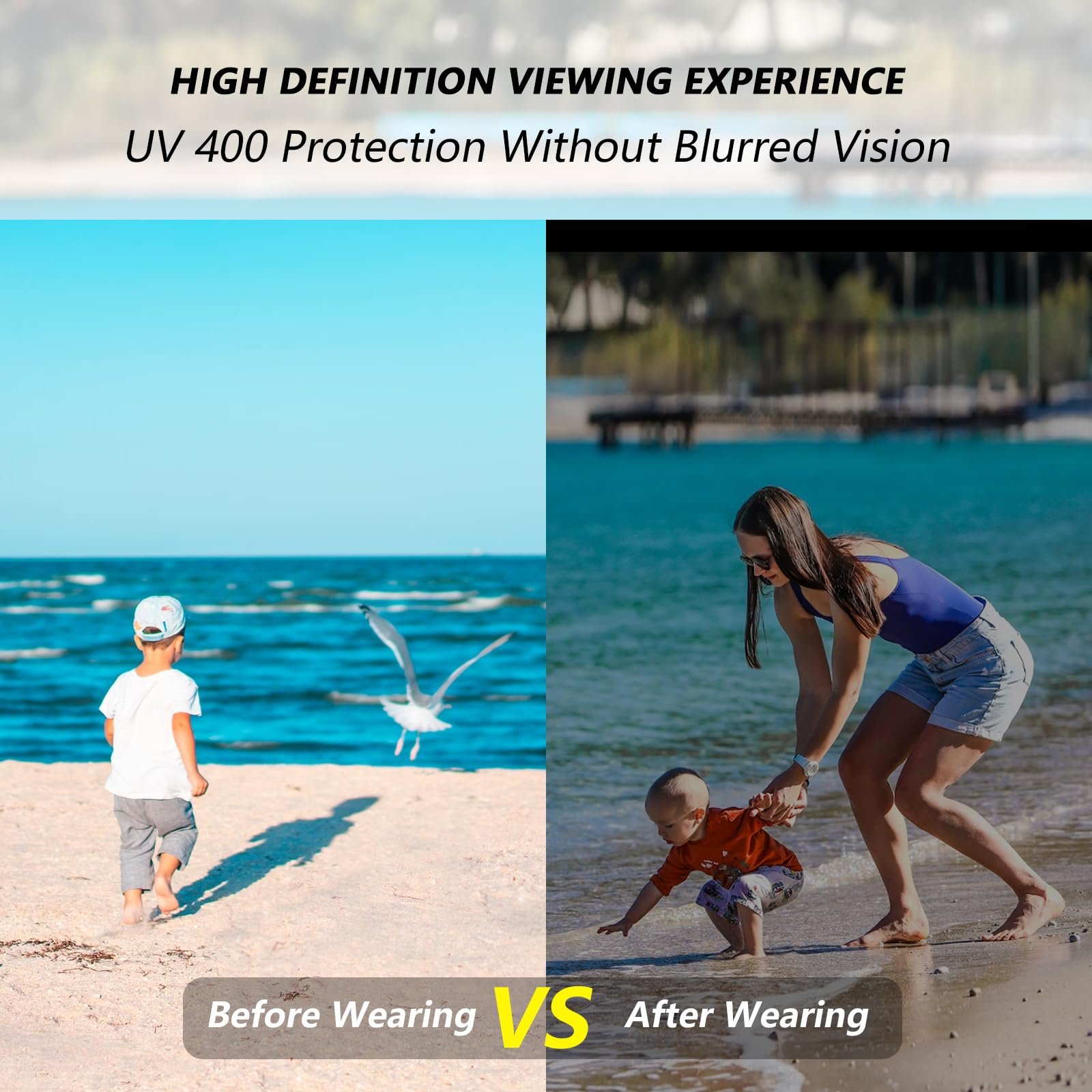 Сонцезахисні окуляри овальні YFPOPONE Набір з 4 шт. Сірий, фото №5