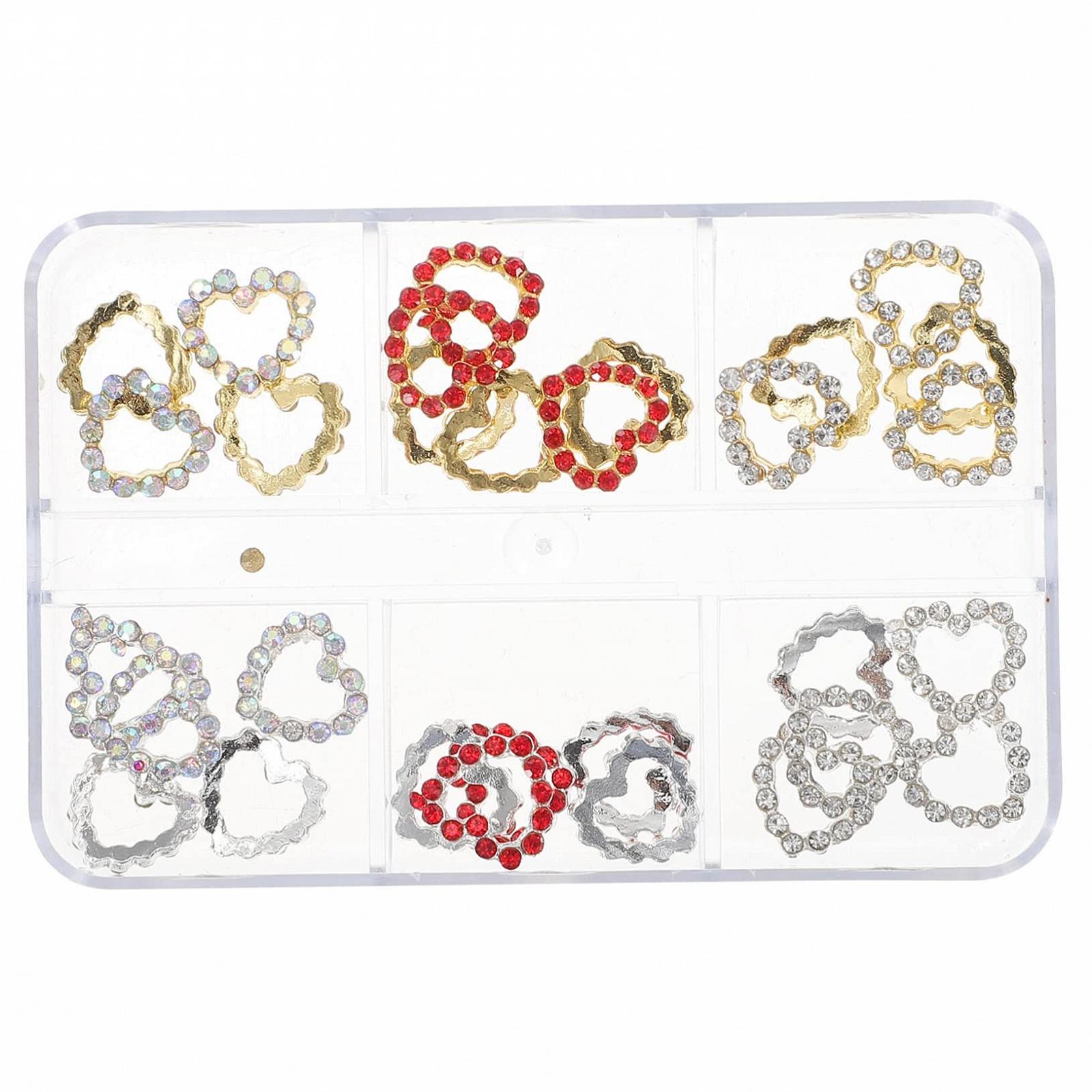 Стразы для ногтей Сердце ABOOFAN 150 шт. Для Дня Святого Валентина, свадьбы и дней рождений Блестящее украшение для ногтей для творческих проектов, фото №4