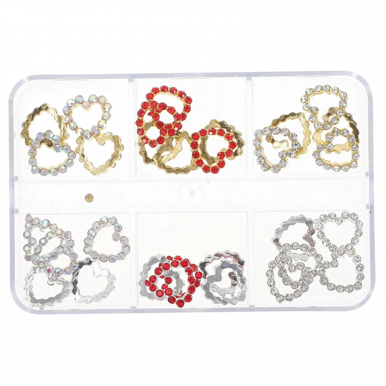 Стразы для ногтей Сердце ABOOFAN 150 шт. Для Дня Святого Валентина, свадьбы и дней рождений Блестящее украшение для ногтей для творческих проектов, фото №4