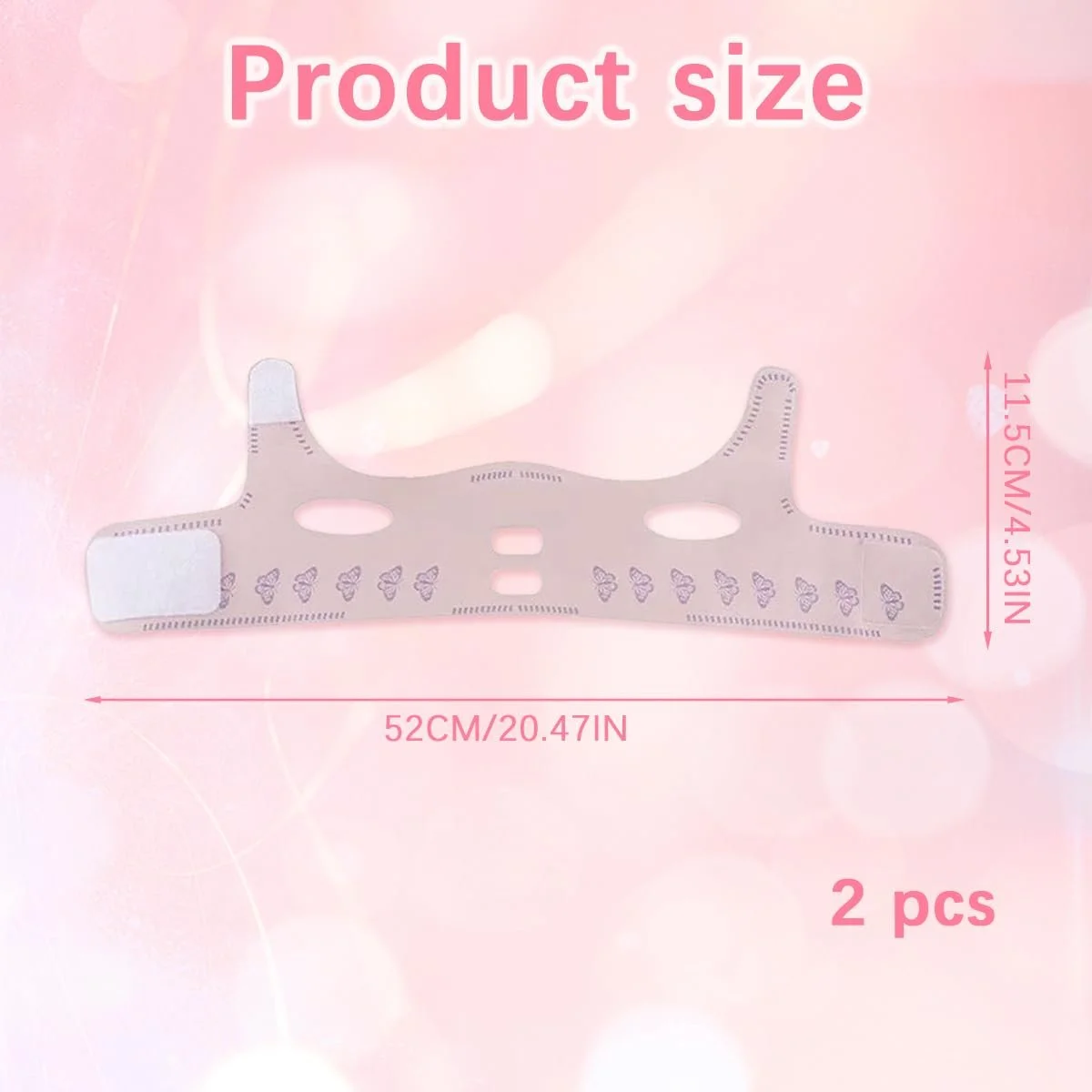 Маска для V-подібного ліфтингу обличчя, контурування, нічна, проти зморшок, фото №2