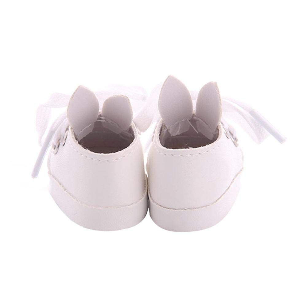 Обувь Aeromdale Cute Rabbit Ears для 14.5 дюймов BJD 1/6 Кукла Белый 1 Пара, фото №4
