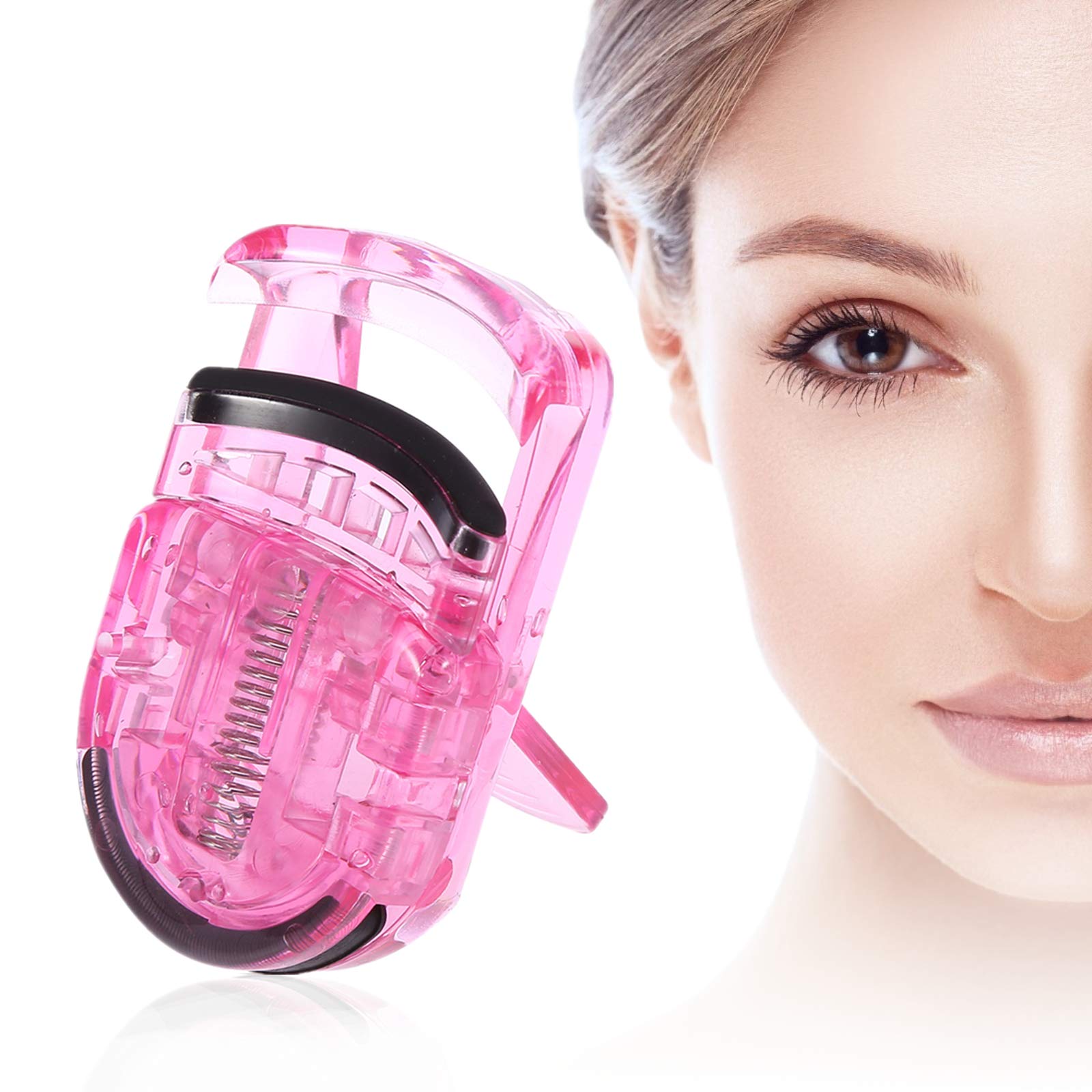 Кліпса для вій Mini Portable з гумкою для натур. завивки космет. інструменти (Рожева), фото №1