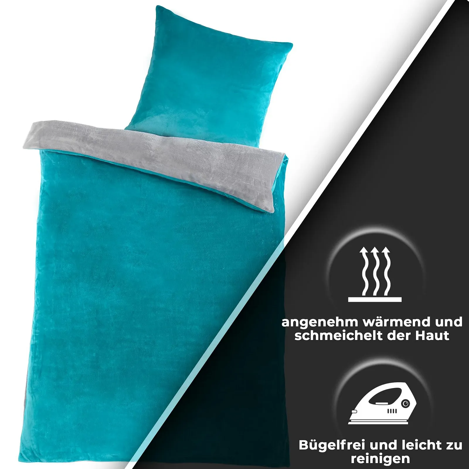 Постільна білизна Teddy Nicky 'Cashmere feel' плюшева двостороння для зими 135 x 200 см, фото №3