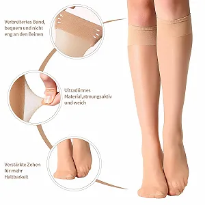 Чулки MANZI 12 пар Женские дышащие ультрамягкие 15 Den Черный Телесный цвет synthetic.ua - Фото 1