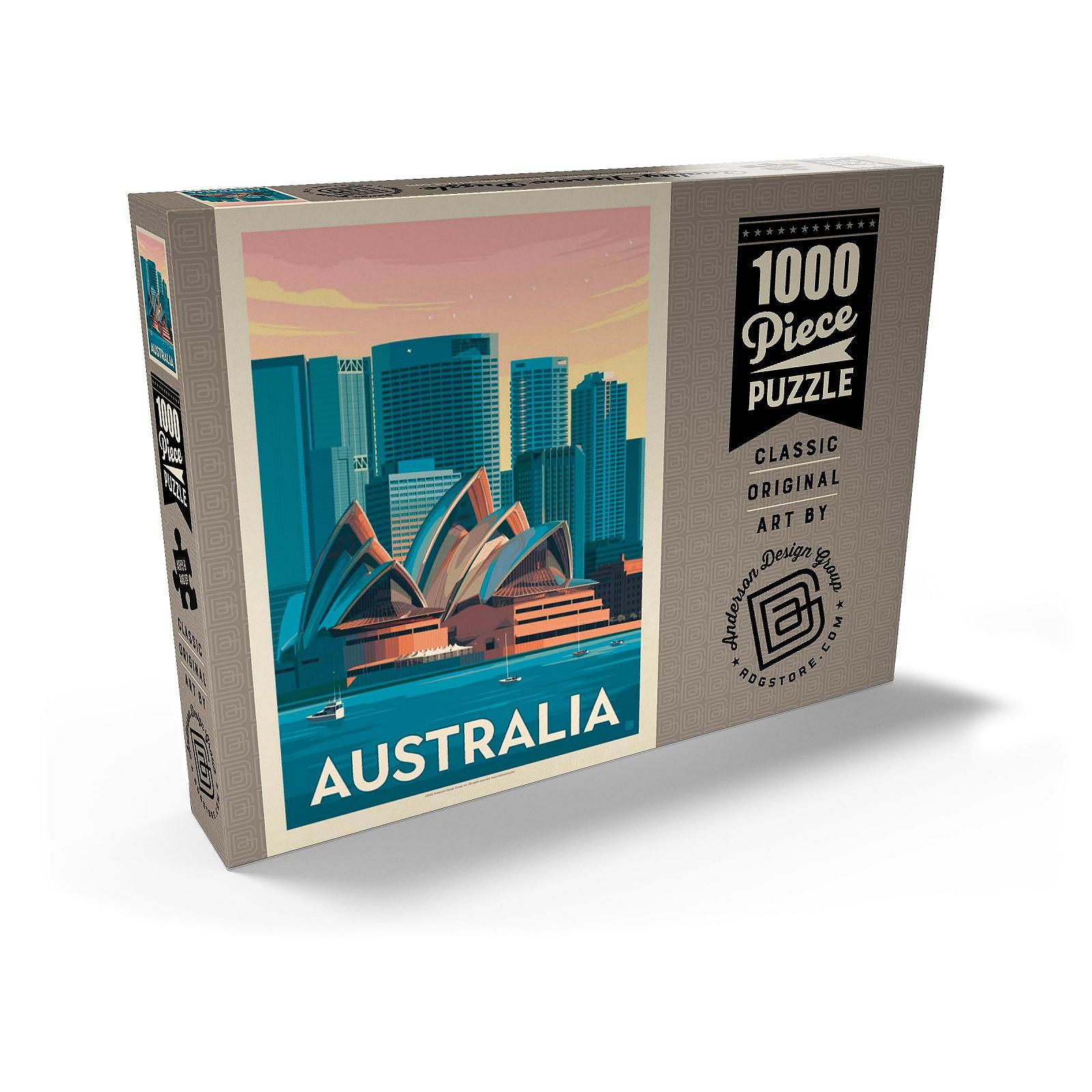 Пазл MyPuzzle Special Collection by Anderson Design Group Австралия: Скайлайн Сиднея, винтажный постер Премиум 1000 элементов, фото №2