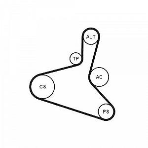 Комплект поликлинового ремня CONTINENTAL CTAM 6DPK1195K1 synthetic.ua - Фото 1