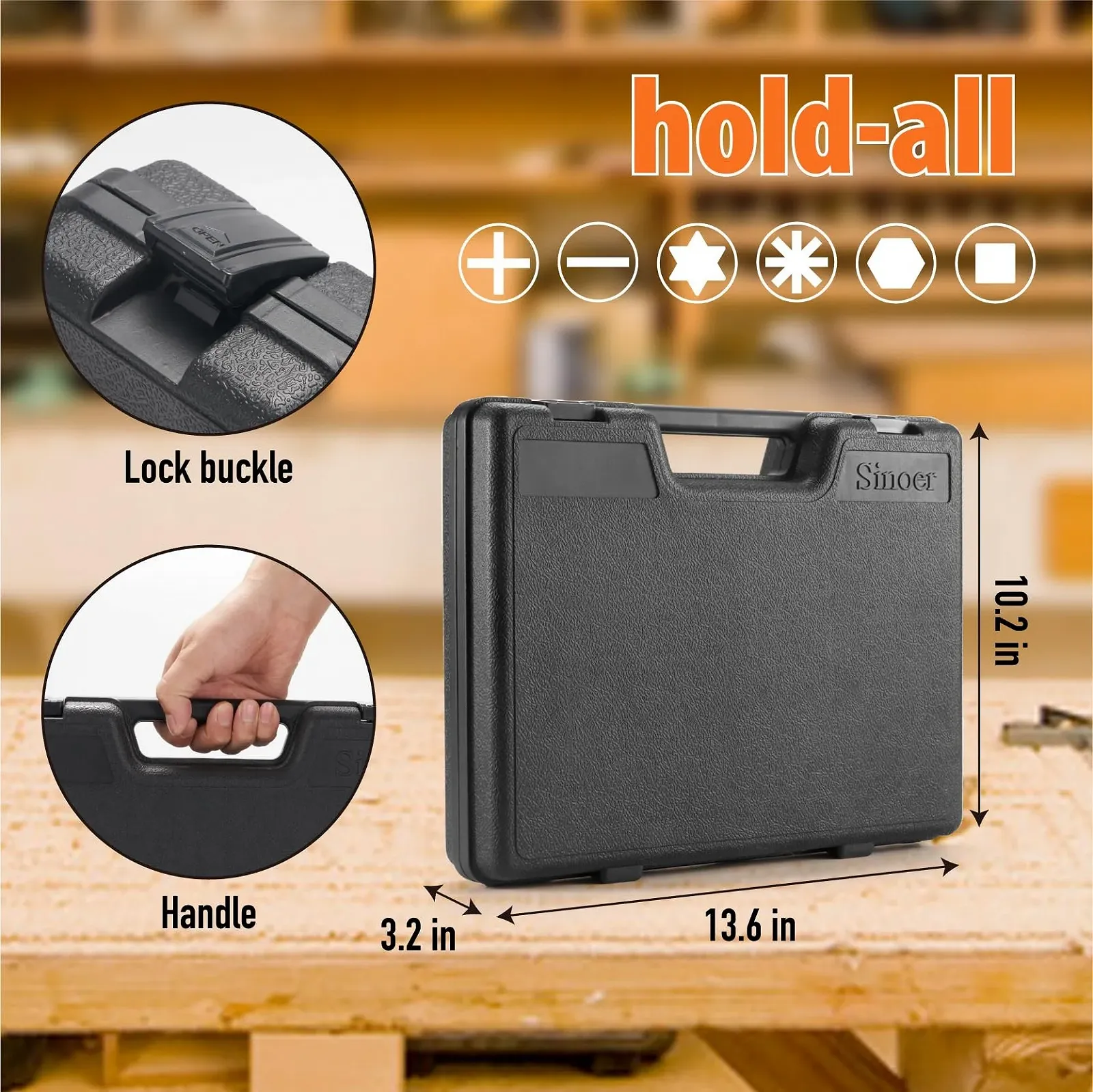 Набір магнітних викруток Sinoer 70 одиниць, з кейсом, біти CR-V, фото №7