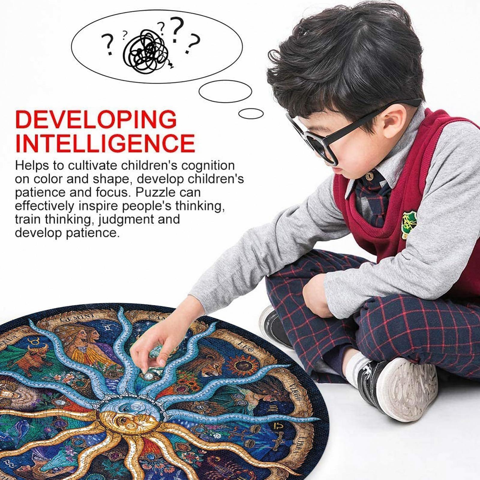 Пазл круглий 1000 елементів антистрес освітній, фото №3