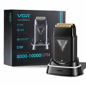 Сеточная электробритва VGR 334 Double Foil 10000 об/мин Vector Motor с зарядной станцией и сумкой - Фото 1