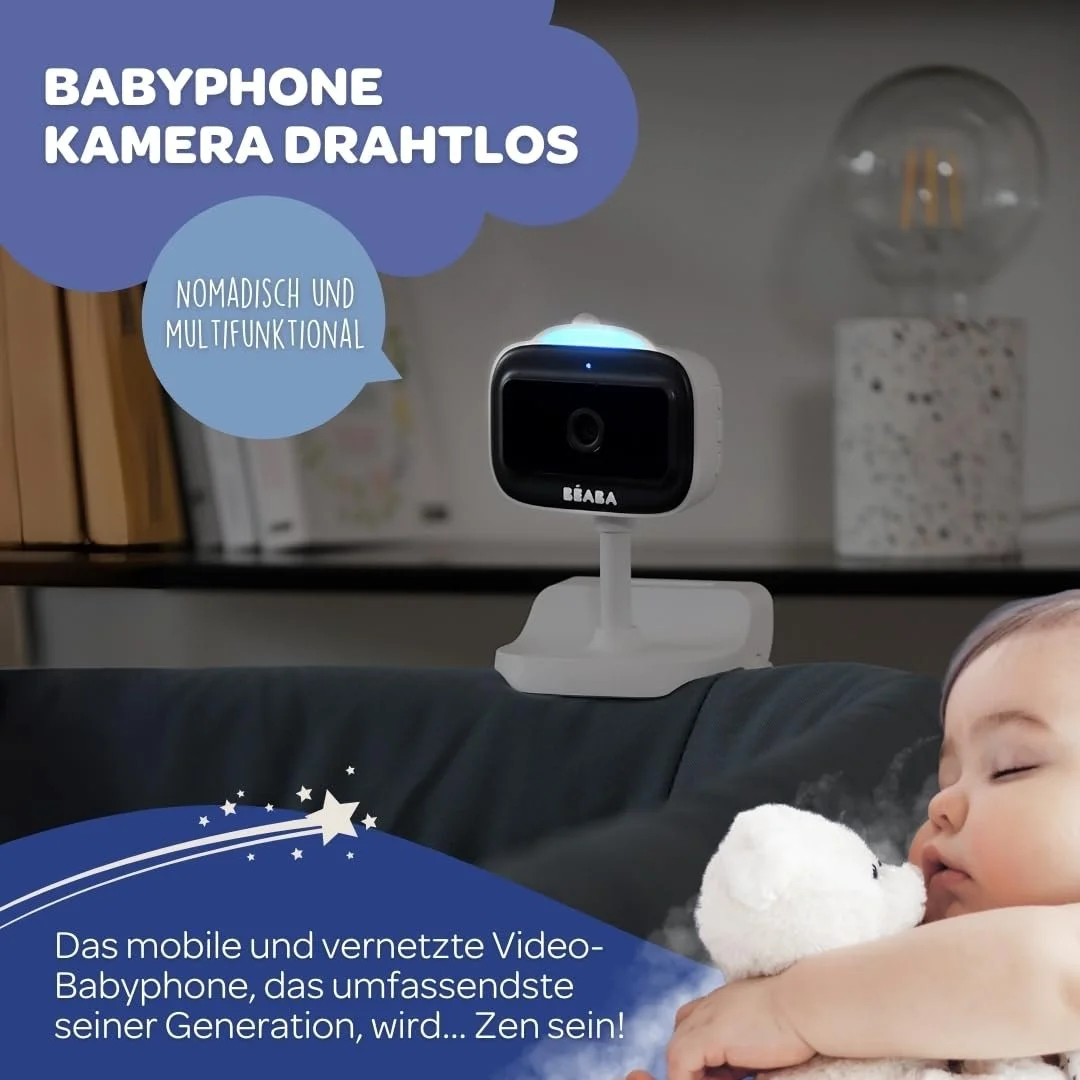 Відеоняня BÉABA Zen Nomad 6 Hours Battery Life White, фото №2 Відеоняня BÉABA Zen Nomad 6 Hours Battery Life White, фото №2