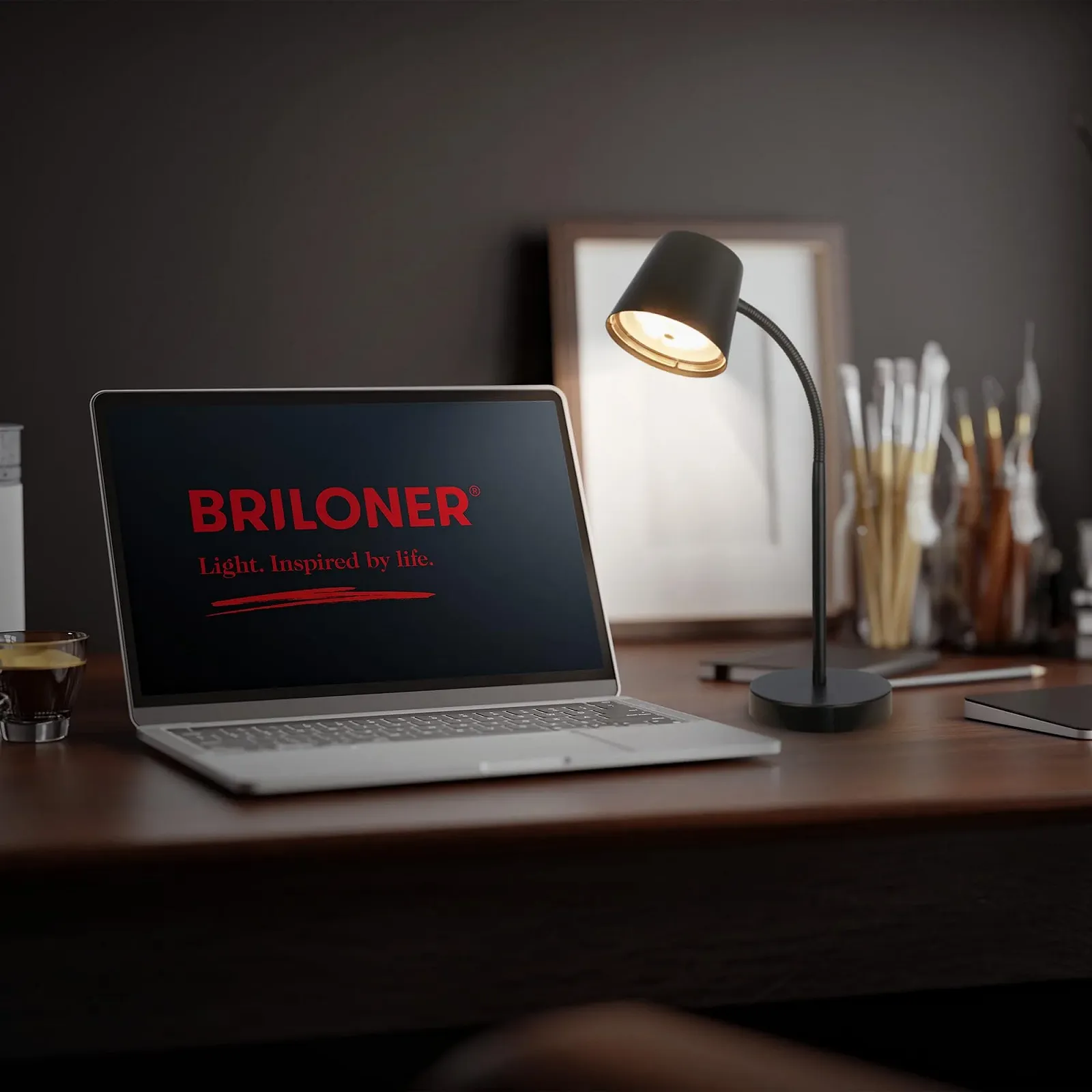 Настольная лампа BRILONER LED Wireless Touch Swivelling Rotatable Battery 38.5 см Black, фото №4