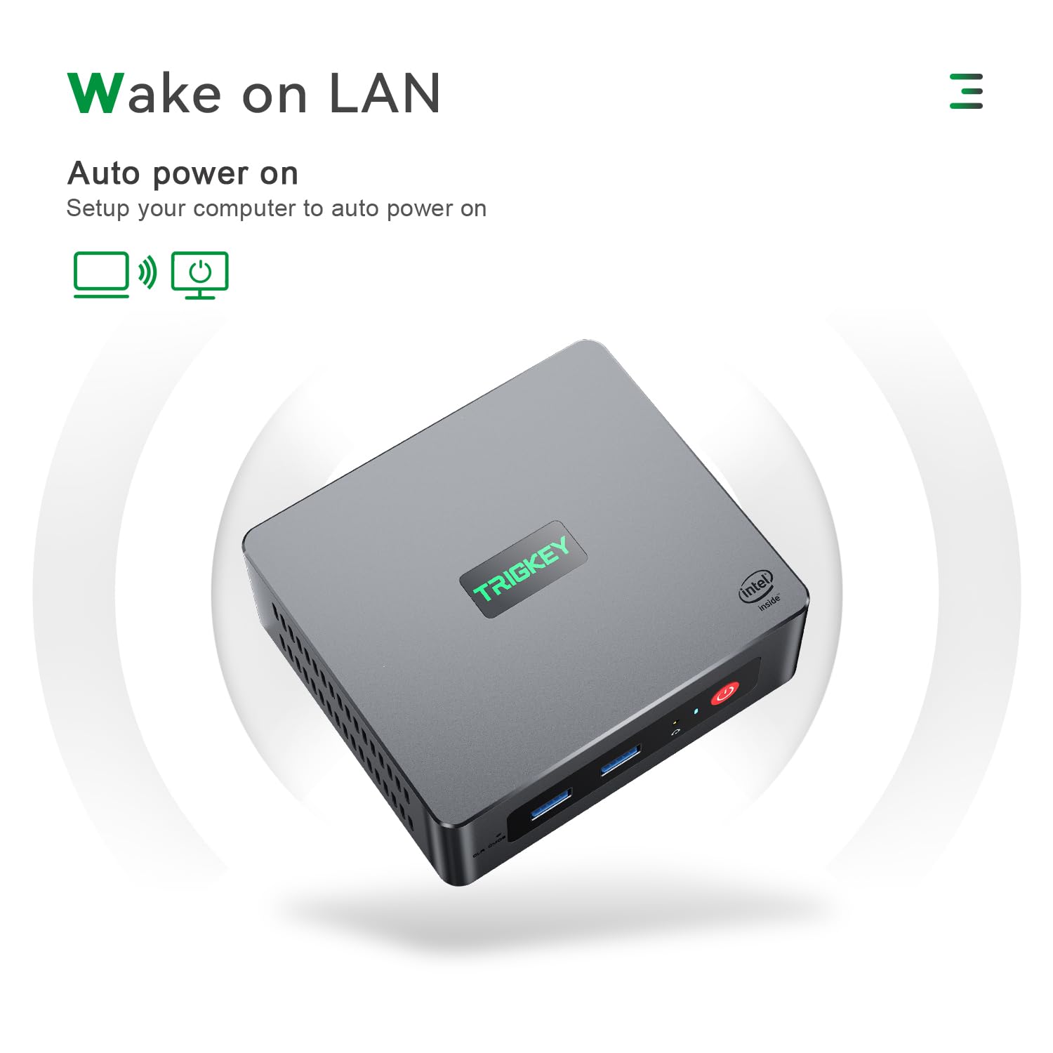 Mini PC TRIGKEY 12th Gen Intel Alder Lake-N100 16GB DDR4 3200MHz 500GB M.2 PCIe SSD Dual HDMI WiFi 6 BT 5.2 USB 3.2 Gen2, фото №4