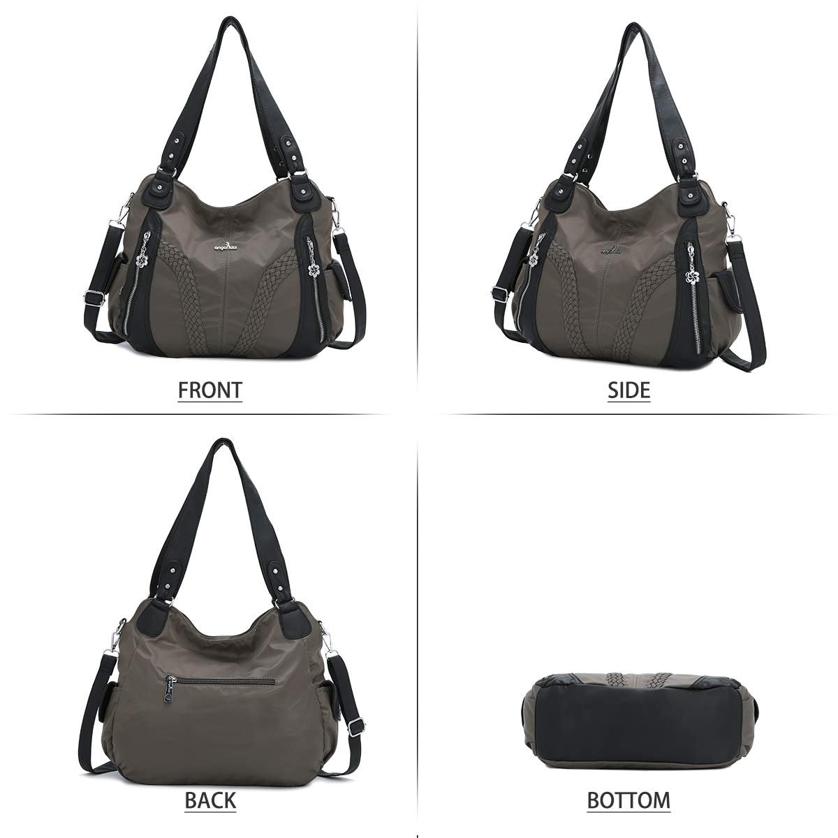 Сумка з ручкою Angel Kiss з ремнем через плече модна, фото №5