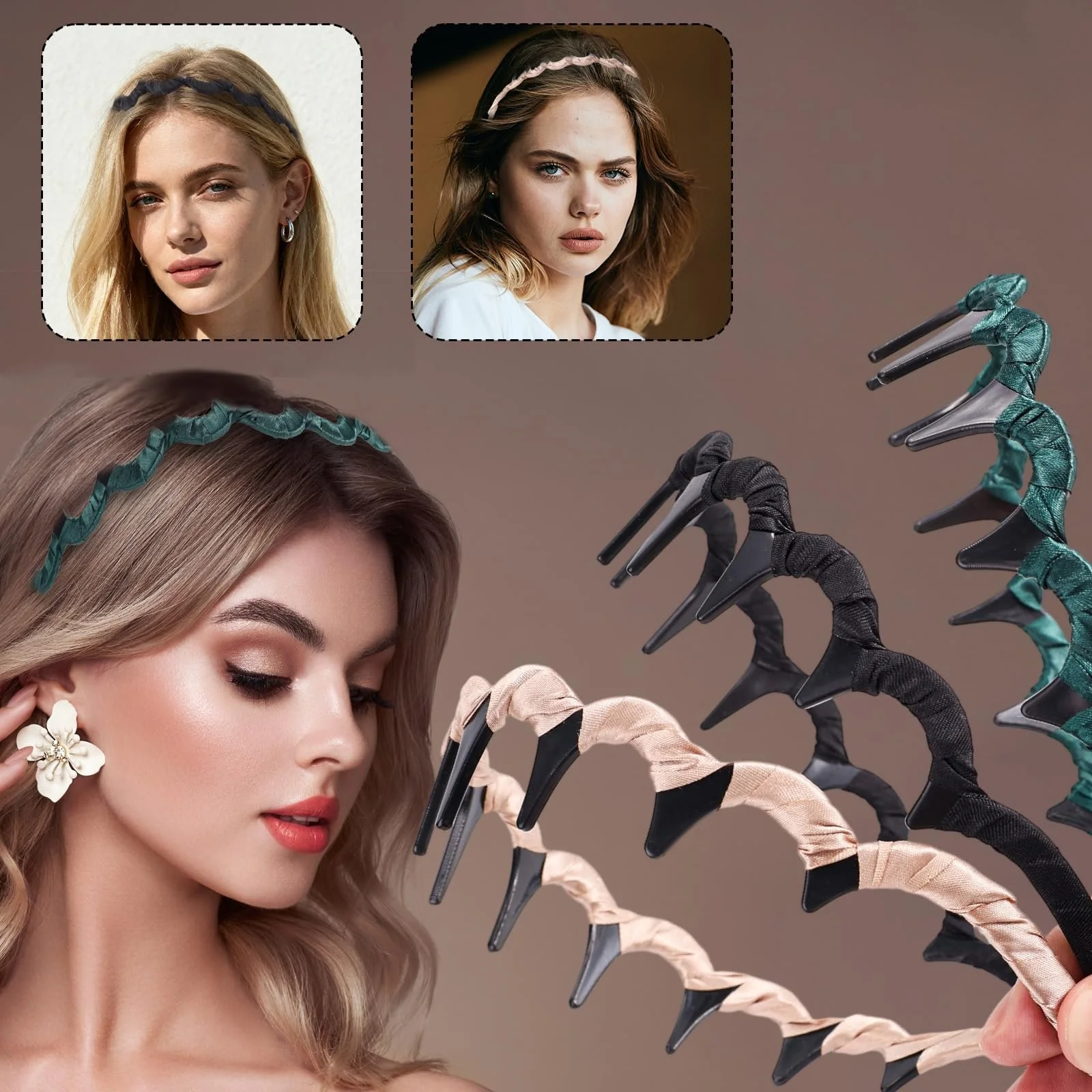 Набор обручей 3шт. Атласный, фото №6