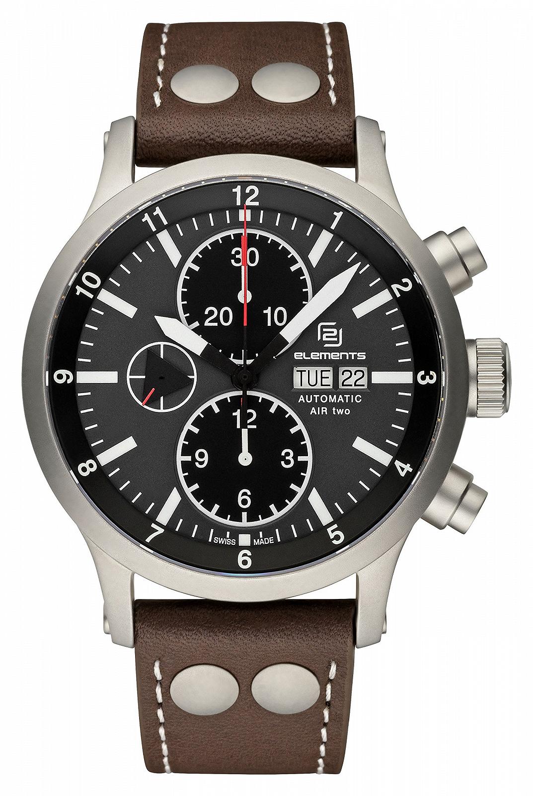 Часы 2 elements Air Two Automatic Chronograph ETA Valjoux 7750, ремешок, фото №4