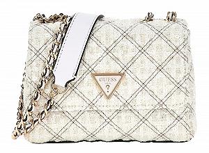 Сумка GUESS Giully Mini 2 Compartment Convertible Flap XS White Multi - Фото 1