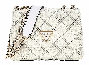 Сумка GUESS Giully Mini 2 Compartment Convertible Flap XS White Multi - Фото 1