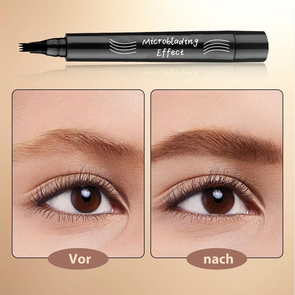 Олівець для брів 3D Microblading Four Claws Liquid Enhanced Natural Brows Dark Grey, фото №5