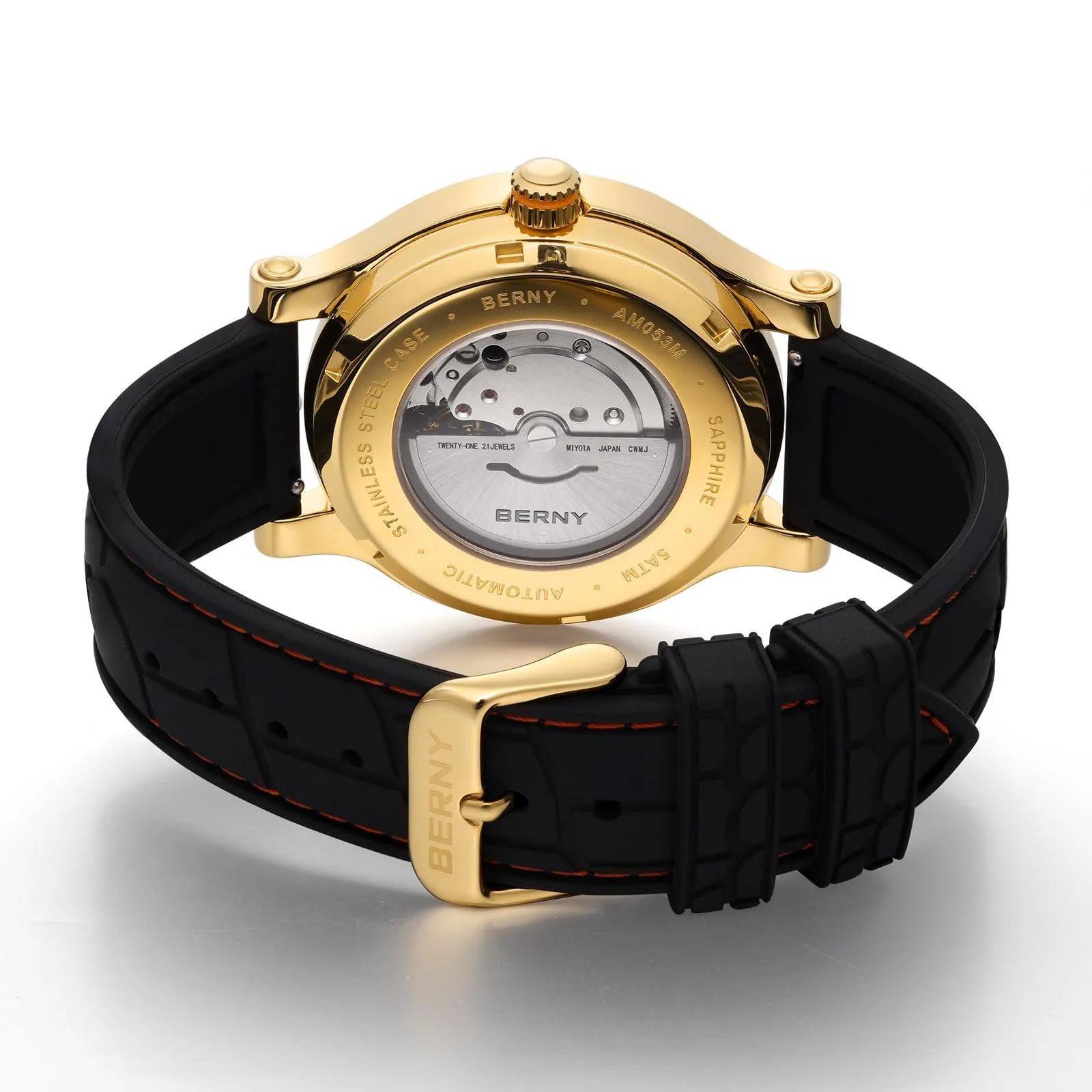 Механические часы BERNY Автоматические часы Super Luminous Compass Tire Dial Cool Наручные часы Fashion Watches Sapphire Lens 5ATM Waterproof, фото №3 Механические часы BERNY Автоматические часы Super Luminous Compass Tire Dial Cool Наручные часы Fashion Watches Sapphire Lens 5ATM Waterproof, фото №3