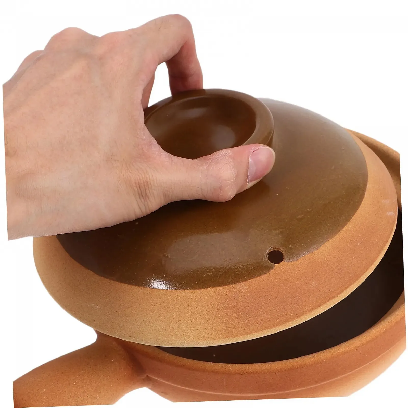 Горшок для приготовления Garneck Chinese Clay Pot керамический с крышкой, фото №9