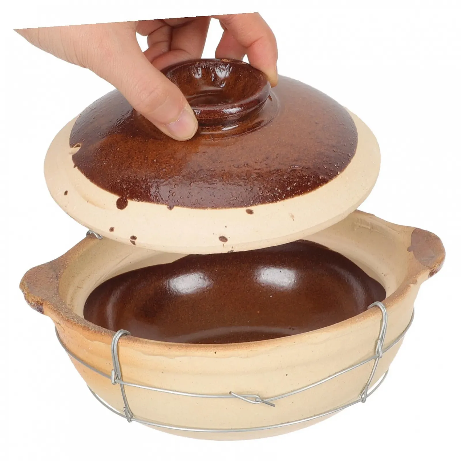 Кастрюля LIFKOME керамическая термостойкая с одной ручкой, фото №9