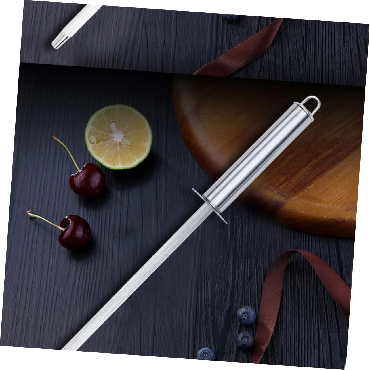 Точильный стержень для ножей Mobestech многоцелевой из нержавеющей стали и ПП 2 шт., фото №6