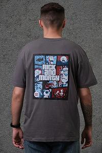 Оверсайз футболка з принтом Without rick and morty Dark Gray synthetic.ua - Фото 1