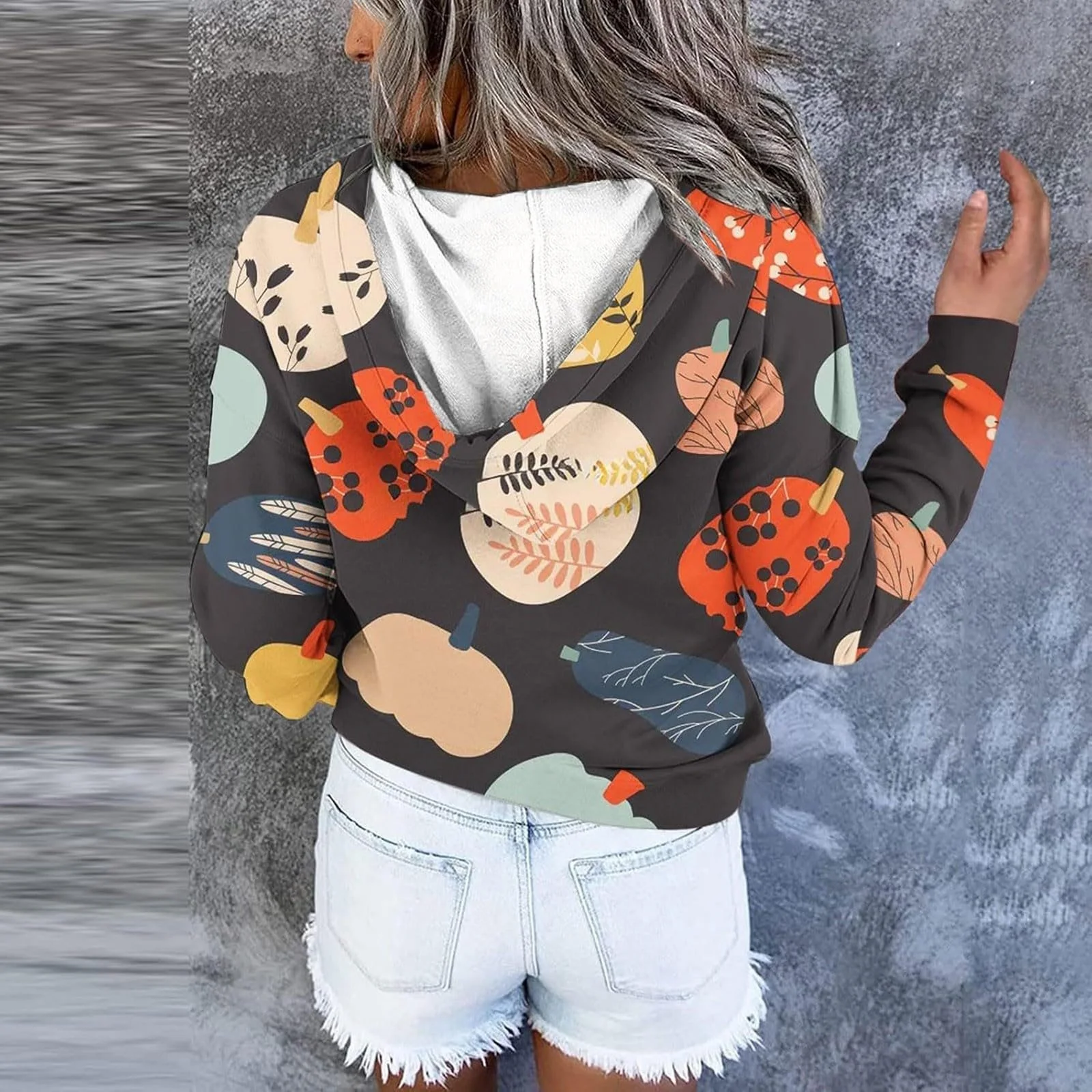 Жіноча толстовка з довгими рукавами, худі, Хеллоуїн, фото №2 Жіноча толстовка з довгими рукавами, худі, Хеллоуїн, фото №2