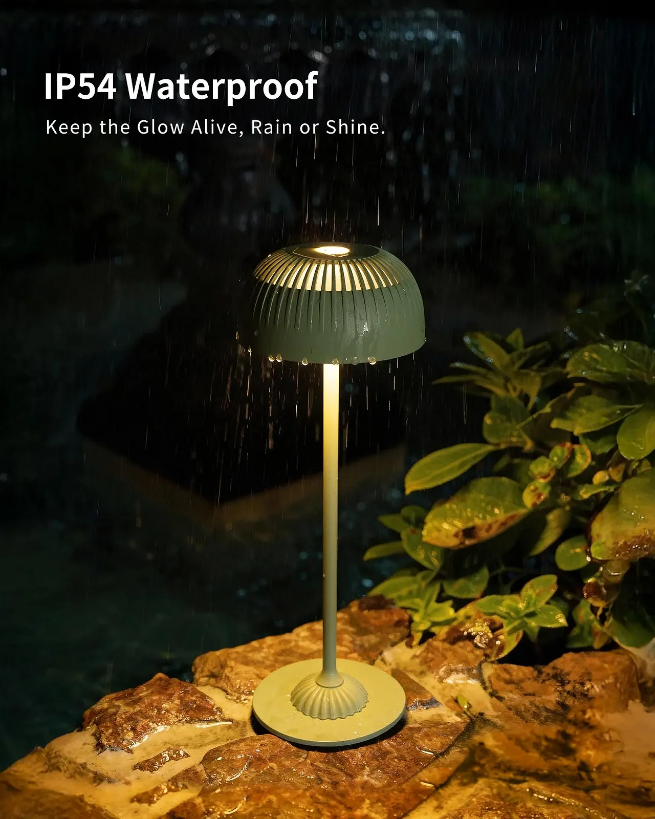 Настільна лампа Акумуляторна сенсорна регульована яскравість 5200 мАг 3 режими світла IP54 2 шт. Зелений, фото №3