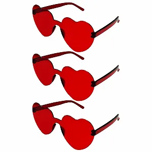 Сонцезахисні окуляри Серце Bliceon Набір з 3 шт Рожевий - Фото 1