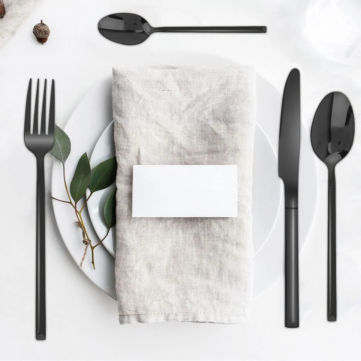 Набор серебряных столовых приборов OriGlam, из нержавеющей стали, фото №9