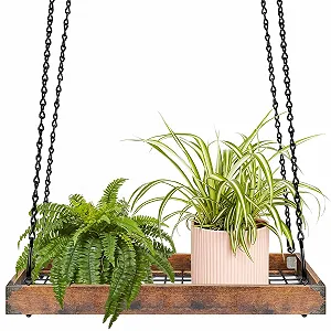 Купить Подвесная корзина для растений с цепью 40х30 см для комнатных и уличных цветов МДФ/Металл - Фото 1 Подвесная корзина для растений с цепью 40х30 см для комнатных и уличных цветов МДФ/Металл - Фото 1