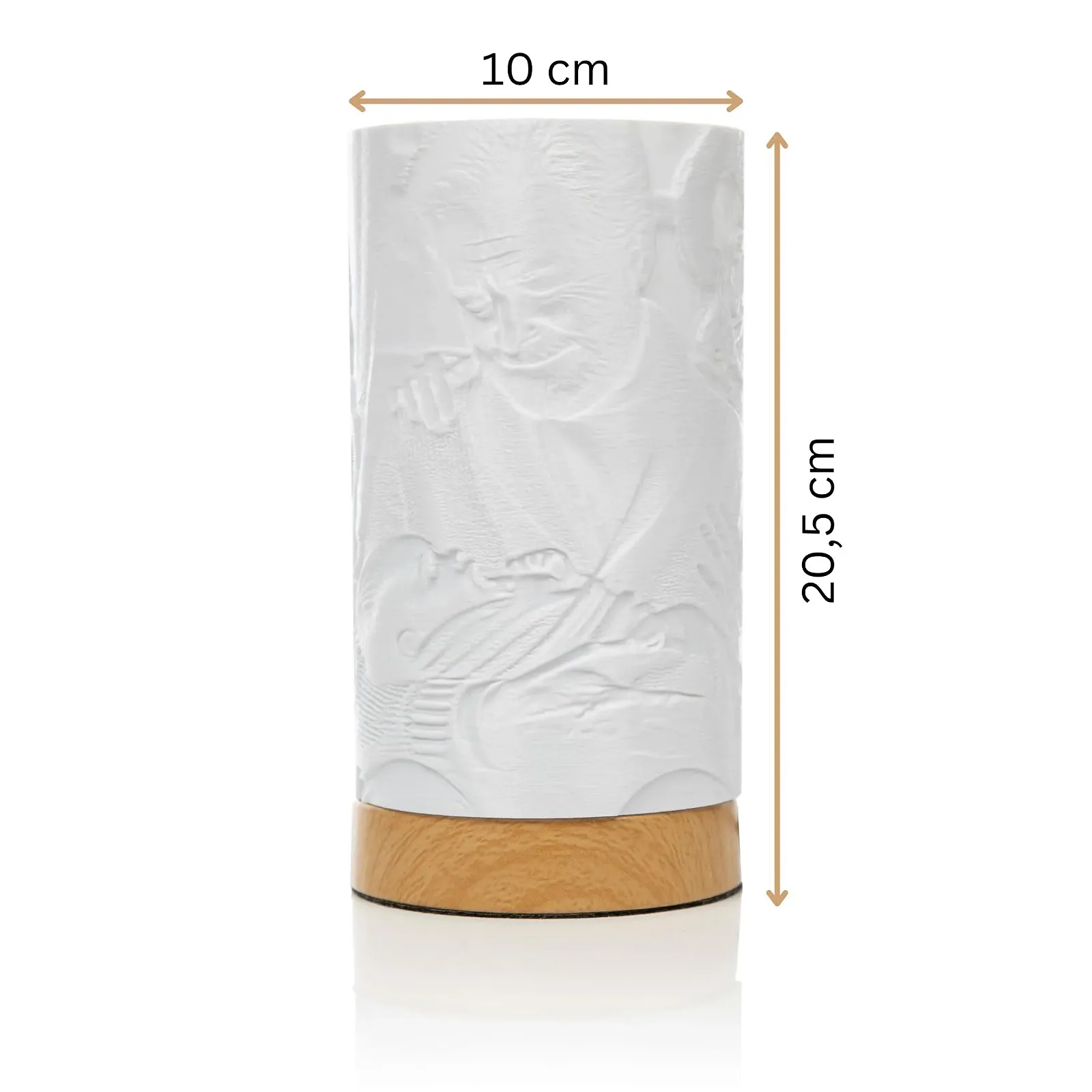 Настільна лампа Slim Loom персоналізована з 3D-плафоном LED на дерев'яній основі, фото №3