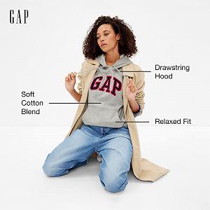 Худі GAP Логотип Жіноча Толстовка з капюшоном synthetic.ua - Фото 1
