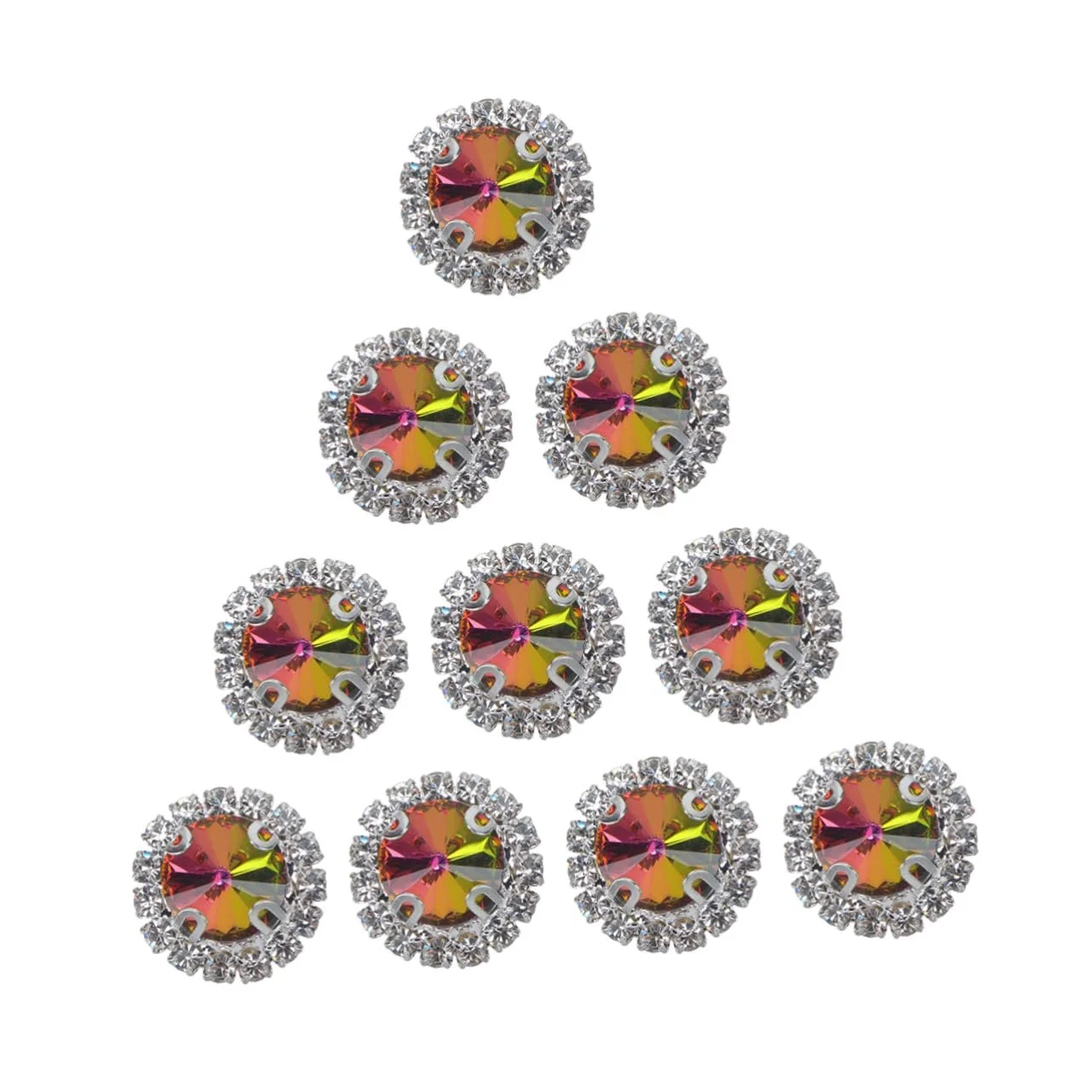 Стрази Tofficu Elegante Craft з плоскою основою, кристали для весільного декору, прикраси столу, 20 штук * 3, фото №6