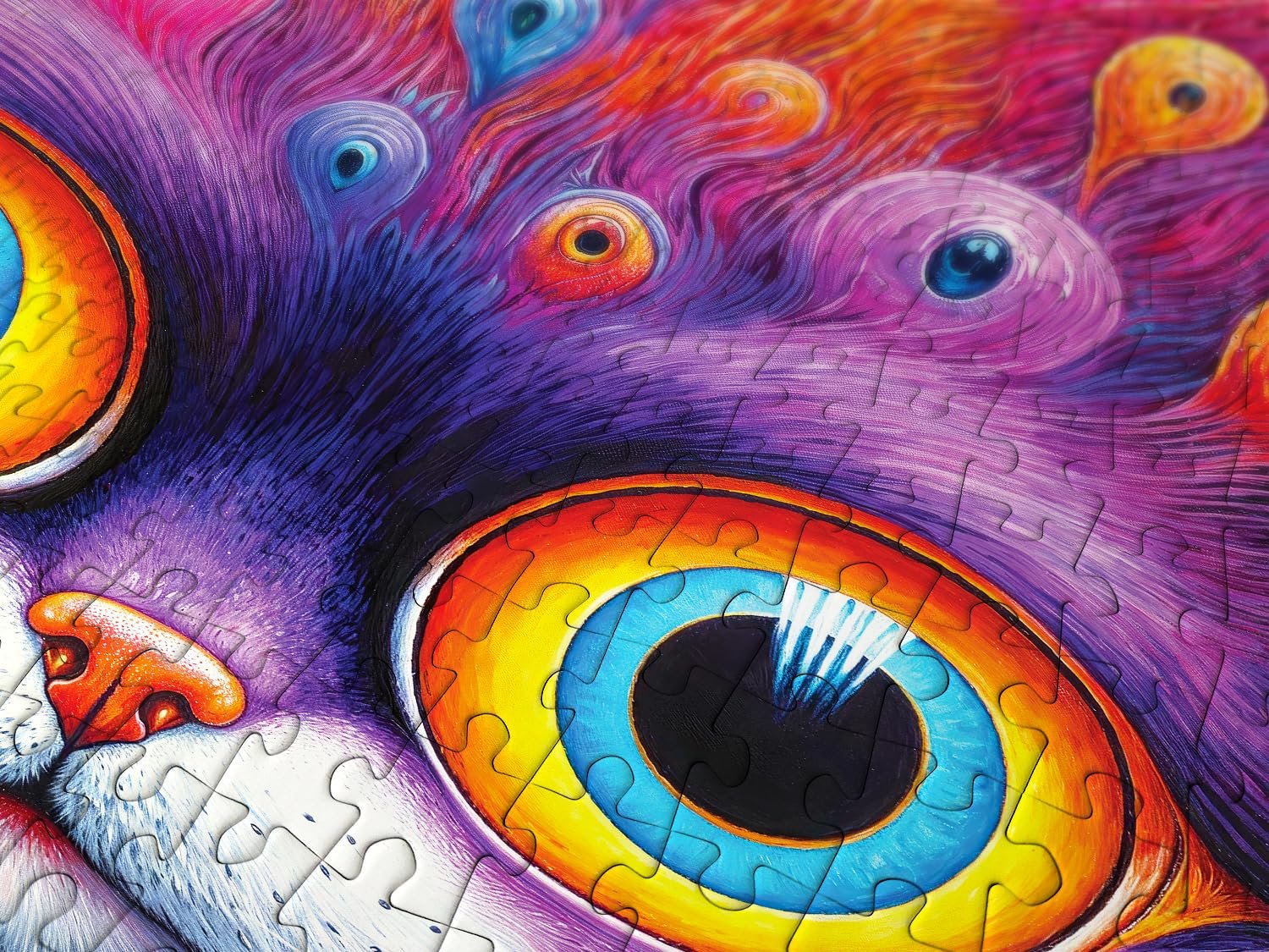 Пазл ENJOY Puzzle Abstract Cat with Many Funny Eyes 1000 елементів Матовий, фото №7