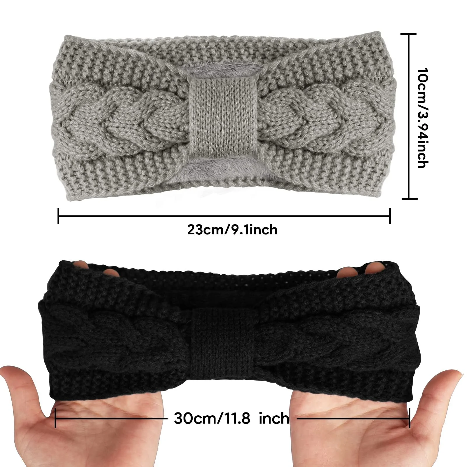 В'язана пов'язка на голову для жінок, фото №4 В'язана пов'язка на голову для жінок, фото №4