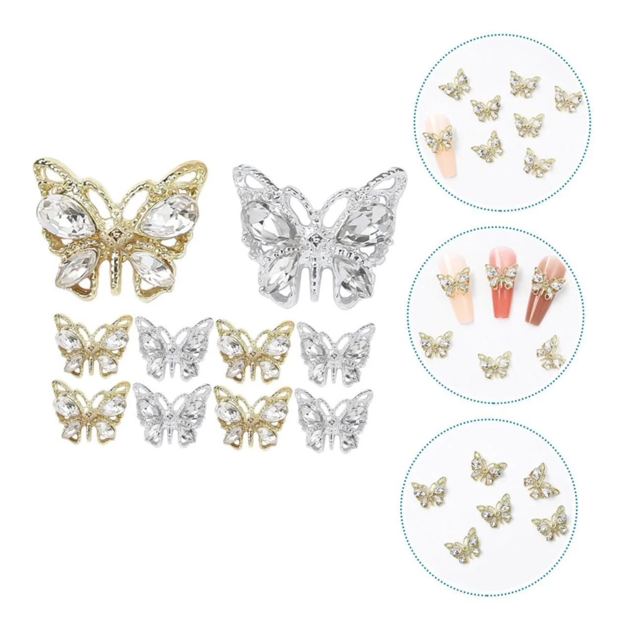 Mikinona, підвіски-метелики, 10 шт, фото №4