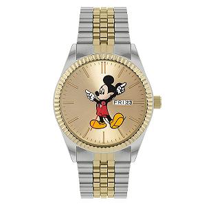 Годинник Disney MK8185 Унісекс Аналоговий Кварцовий з Ремінцем з Нержавіючої Сталі, двоколірний, Браслет - Фото 1