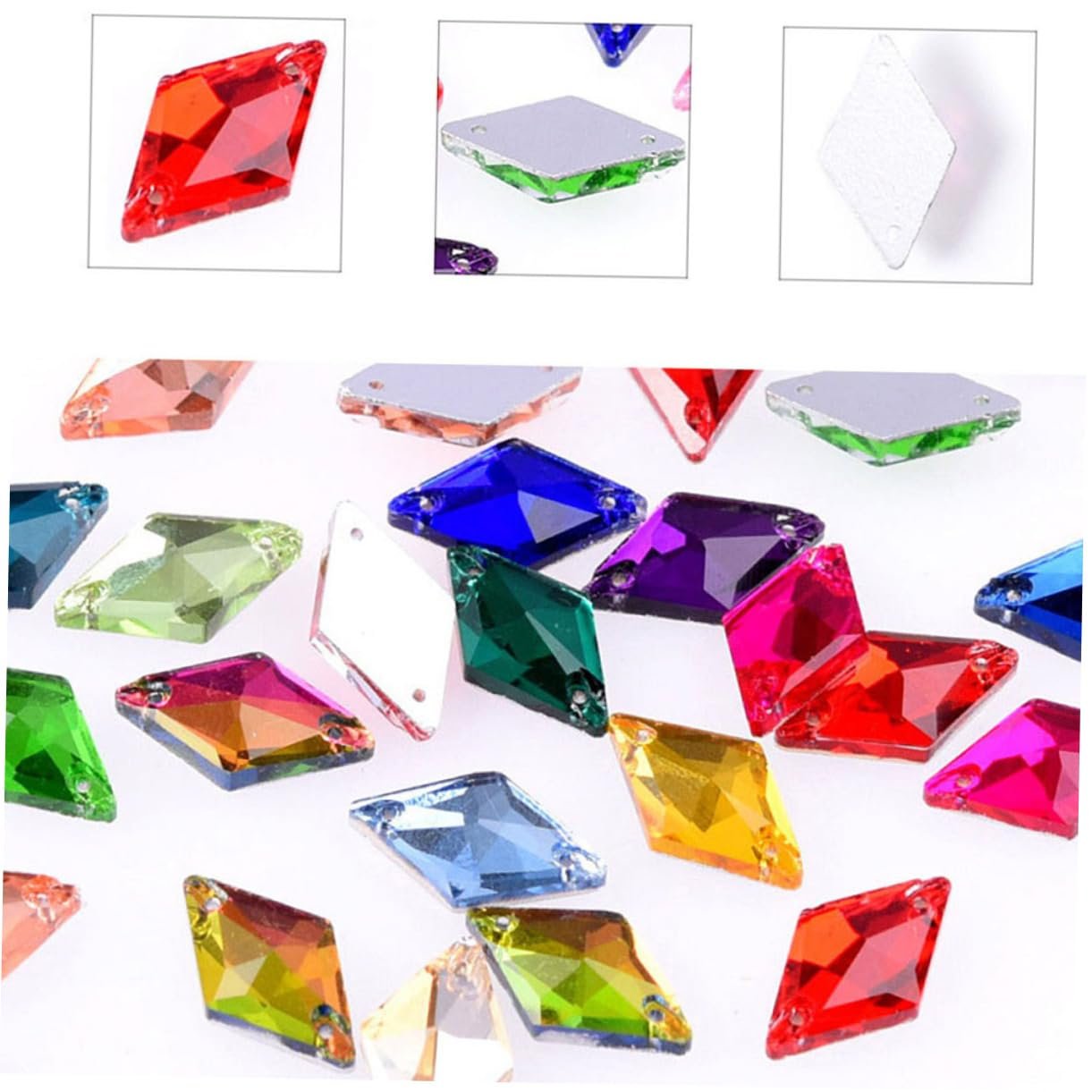 Стразы Плоские Бриллиантовые Кристаллы для шитья, 84 шт., фото №6